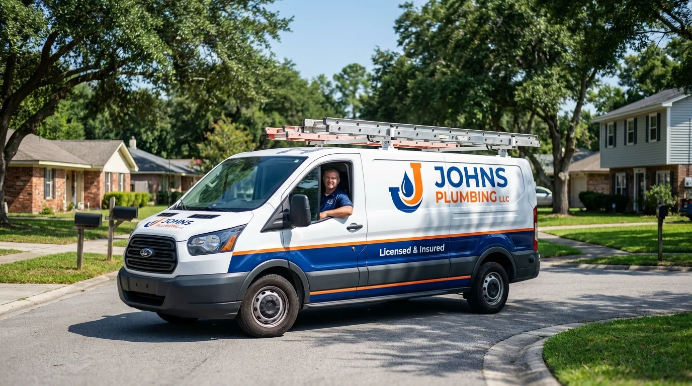Johns Plumbing LLC service van in Maryville, MO