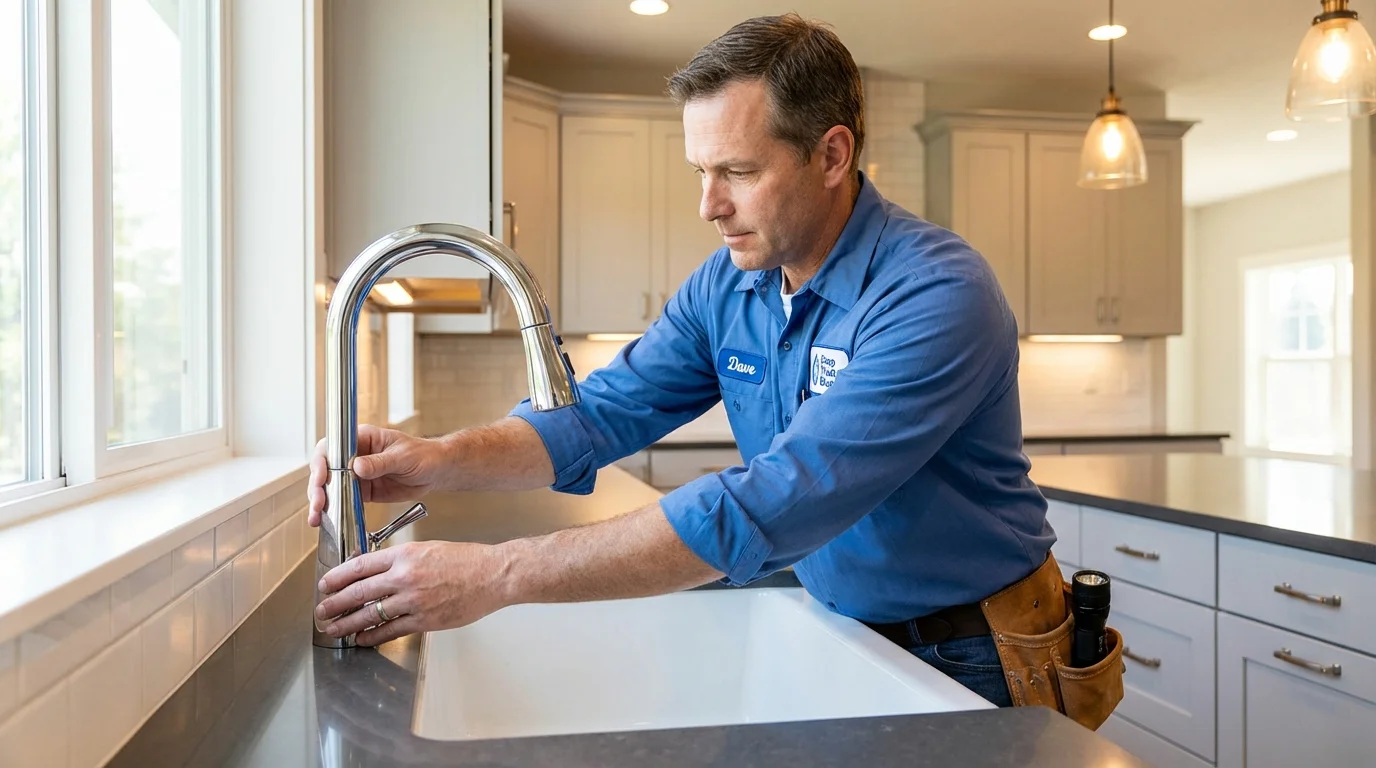 Kitchen faucet installation by Johns Plumbing LLC in Maryville